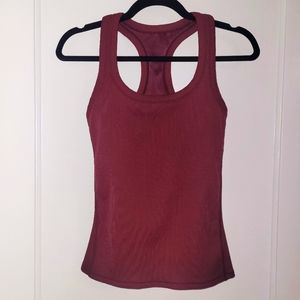Alo Yoga Rib Knit Tank Wine Red